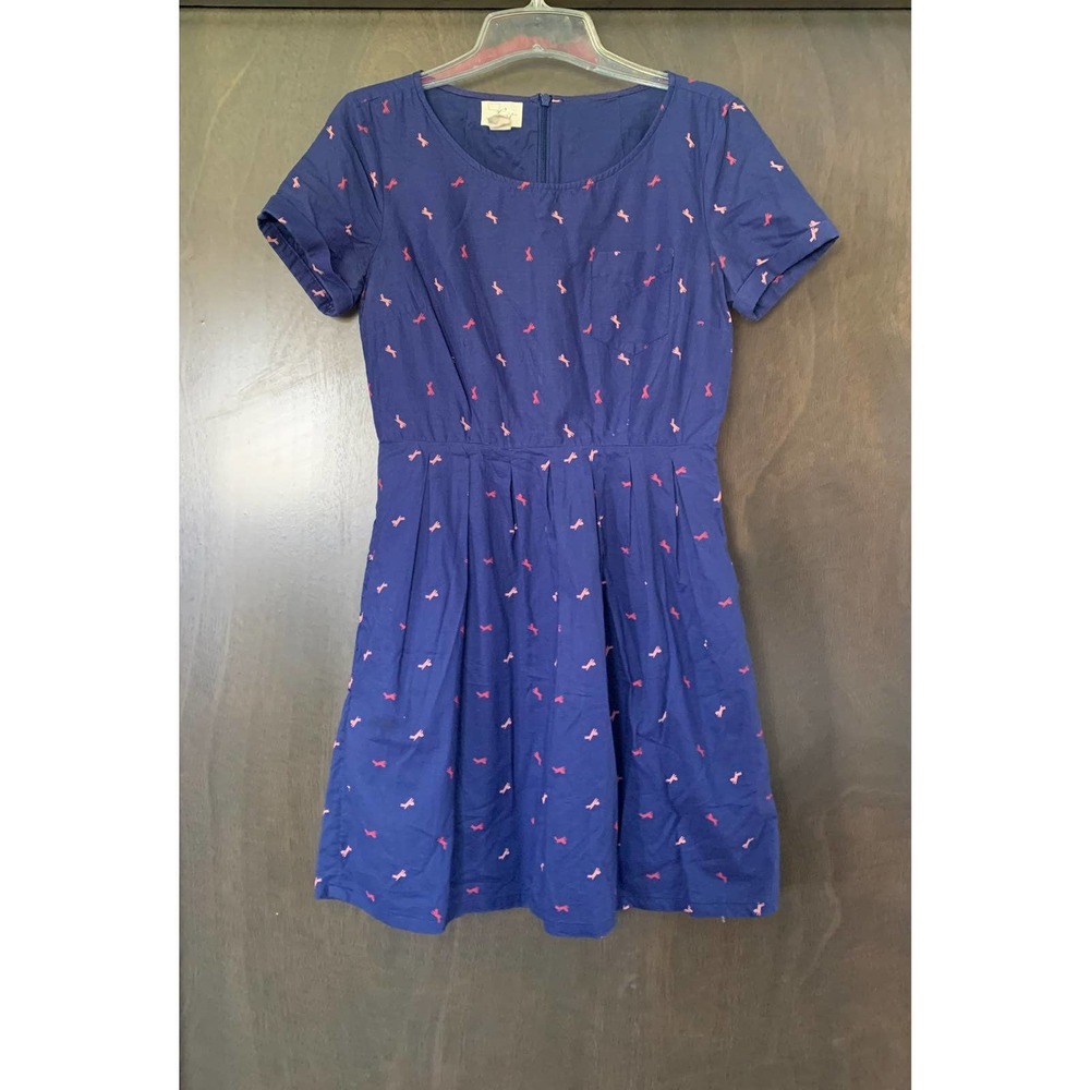 Levis cotton printed dress size small horses blue pockets.